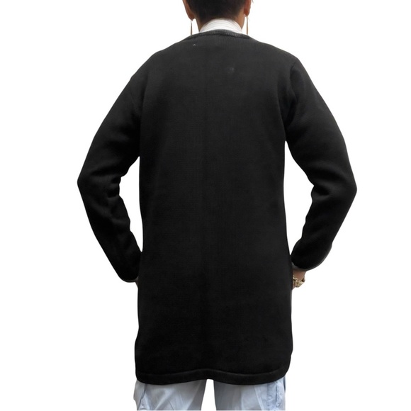 Storybook Knits Vintage Long Embroidered Rose Floral Teacher Cardigan Sweater - Picture 3 of 17